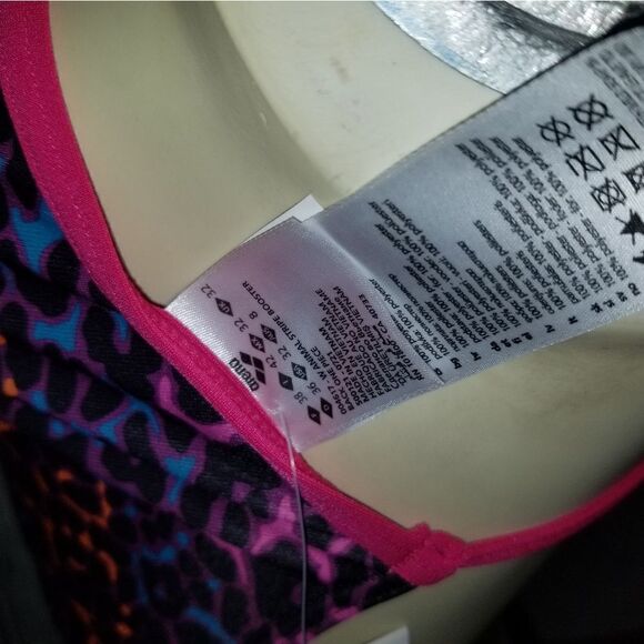 Arena Women's ANIMAL STRIPE BOOSTER BACK ONE PIECE Swimsuit Waterpolo 32 - Picture 8 of 12